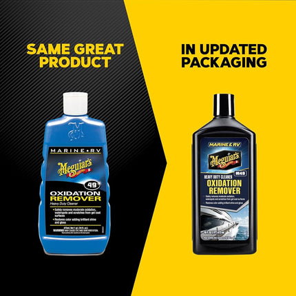 Meguiar's Oxidation Remover Heavy Duty Cleaner - Removes Moderate Oxidation, Scratches and Stains - Boat Oxidation Remover and Polish - Marine Detailing Accessories for High Gloss Protection - 473ml