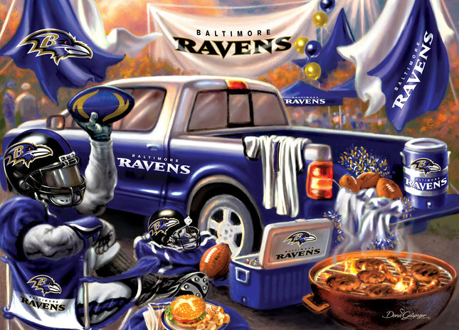 MasterPieces NFL Baltimore Ravens 1000 Piece Jigsaw Puzzle for Adults - Gameday Tailgate Collection, 19.25"x26.75", Eco-Friendly, Challenging, Ages 14+
