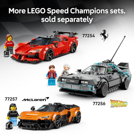 LEGO Speed Champions Bugatti Vision GT Hyper Sports Car Toy - Model Kit w/a Collectible Driver Minifigure - Gaming Gift Idea for 9+ Year Old Boys & Motorsport Fans - 77253