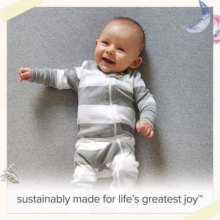 Sábana ajustable de algodón orgánico esencial para cuna de Burt's Bees Baby, transpirable para cunas estándar y colchones para niños y niñas