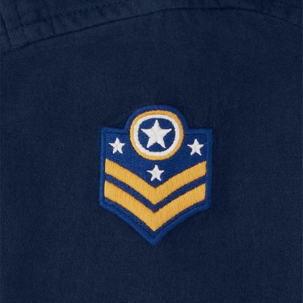Gymboree Boys' and Toddler Long Sleeve Button Up Shirts, Navy Narrows, 18-24 Months