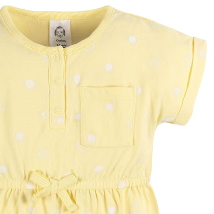 Gerber Baby Girls Sleeveless and Short Sleeve Romper Set, Sailboats, 12 Months