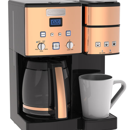 Cuisinart SS-15CP Cafetera de 12 tazas y monodosis, una, cobre