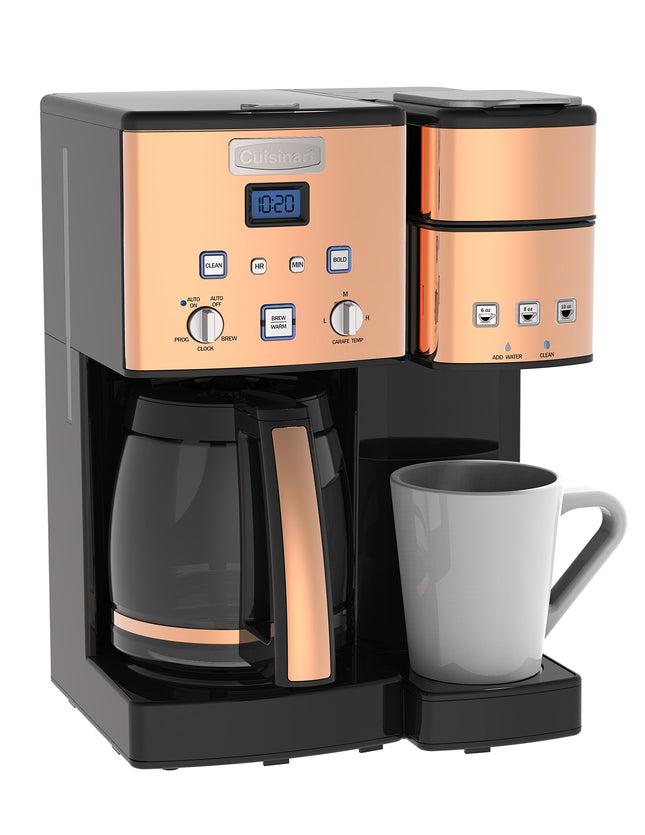 Cuisinart SS-15CP Cafetera de 12 tazas y monodosis, una, cobre