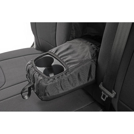 Rough Country Neoprene Seat Cover Set for Ford Maverick (2022-2024) - Fits Models with Folding Armrest, Includes (4) Headrest Covers