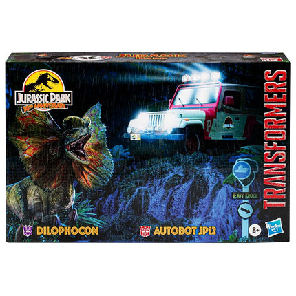 Transformers Collaborative Jurassic Park x Toys Dilophocon and Autobot JP12 Action Figures