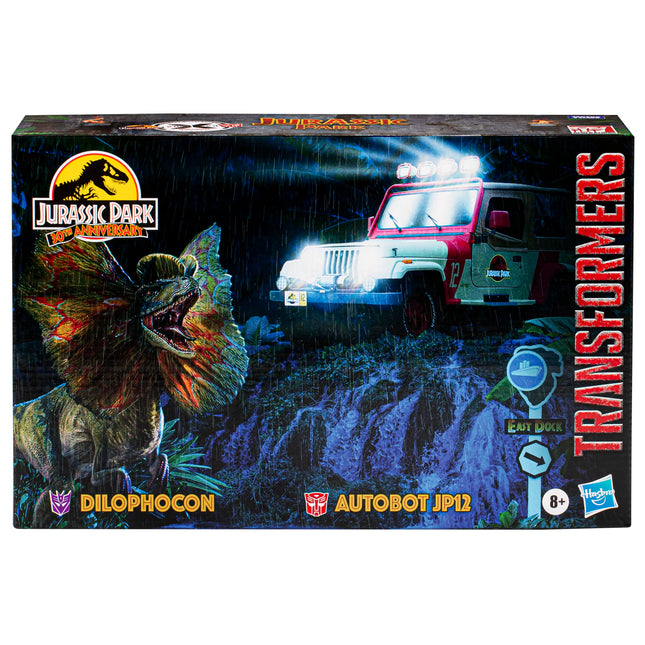 Transformers Colaboración Jurassic Park x Juguetes Dilofocón y Figuras de Acción Autobot JP12