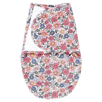 Hudson Baby – Nid d'ange en fausse fourrure pour bébé fille, motif floral rose et bleu, 0-3 mois