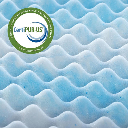 ZINUS 3 Inch Swirl Gel Cooling Memory Foam Mattress Topper, Smaller, More Convenient WonderBox Packaging, Cooling, Airflow Design, CertiPUR-US Certified, Twin