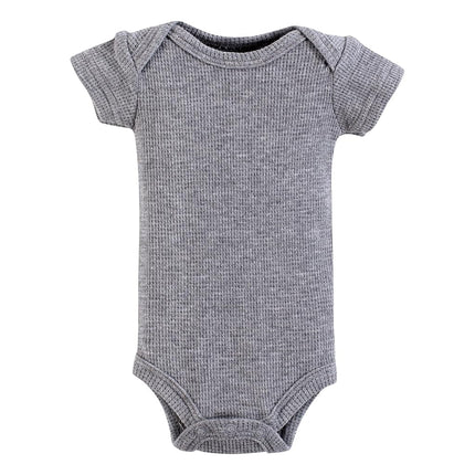 Hudson Baby Unisex Thermal Preemie Layette Set 4pc Short Sleeve Outfit, Buffalo Plaid, Preemie