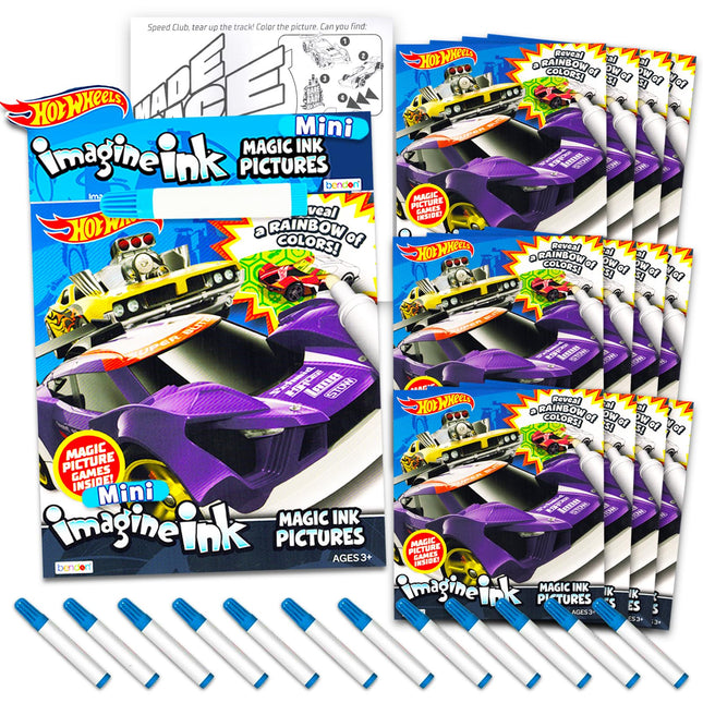 Hot Wheels Imagine Ink Coloring Book Set for Kids 