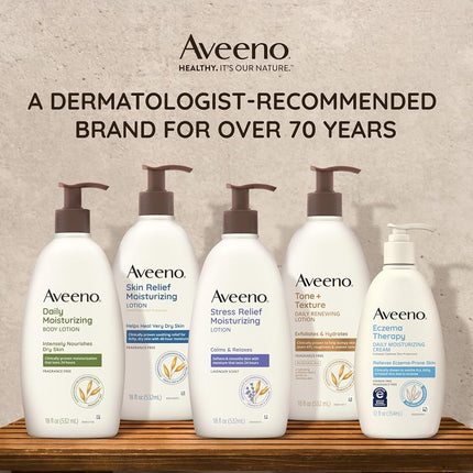 Aveeno Skin Relief Overnight Intense Moisture Cream with Triple Oat Complex & Natural Shea Butter, Therapeutic Dimethicone Skin Protectant for Dry Itchy Relief, Fragrance-Free, 7.3 oz, 3 Pack