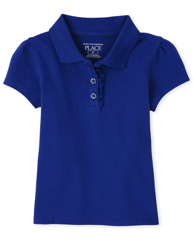 The Children's Place Girls' Uniform Ruffle Pique P