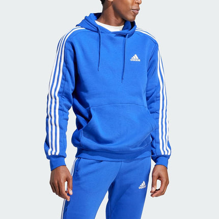 adidas mens Essentials Fleece 3-stripes Hoodie, Semi Lucid Blue, XX-Small