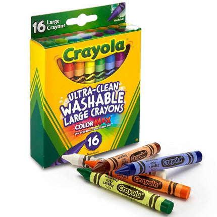 Crayola Lápices de Colores Lavables Ultra Limpios, Lápices de Colores Grandes para Niños Pequeños, 16 unidades, Regalos para Niños