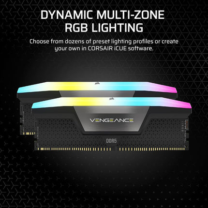 CORSAIR VENGEANCE RGB DDR5 Kit de mejora de luz (sin memoria física) - Negro