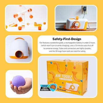 Tomy Fat Brain Toys The Original Air Toobz 3+, Air-Powered STEM Building Toys for Kids and Teens | Air Tube Science Experiments for Ages 3 Years & Older