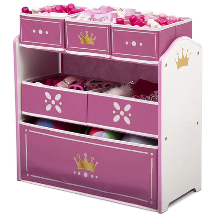 Delta Children Princess Crown 6 Bin Storage Toy Organiser