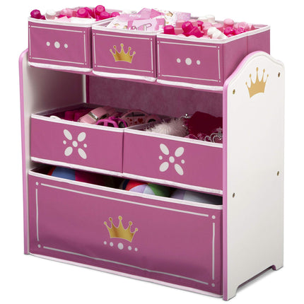 Delta Children Princess Crown 6 Bin Storage Toy Organiser