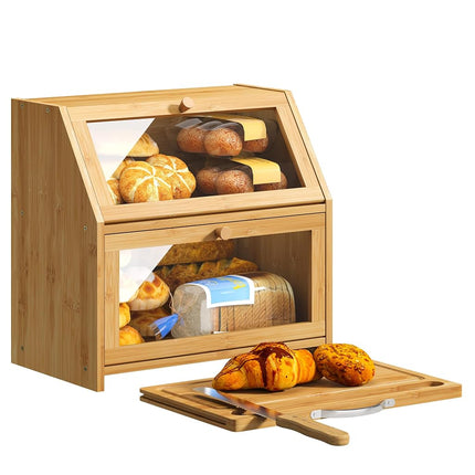 BMOSU Bread Box With Cutting Board - Kitchen Stora