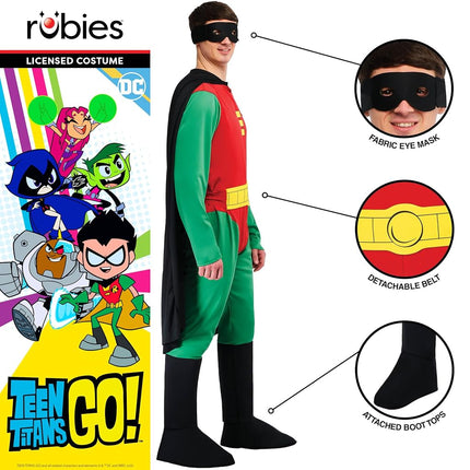 Rubie's Costume Classic Batman Deluxe Robin, Red/Green, Medium Costume