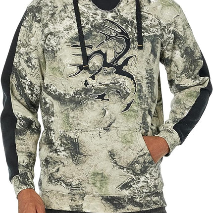 Legendary Whitetails Men's Camo Outfitter Hoodie, Mossy Oak Coyote, L Tall