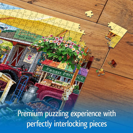 Wonder Forge Farmer's Market Day 1000 Piece Jigsaw Puzzle for Adults | Unique, Perfectly-Fitting Pieces | Fun, Vibrant Imagery | Amazon Exclusive