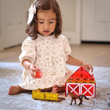 Magna-Tiles Farm Animals 25-Piece Magnetic Construction Set, The ORIGINAL Magnetic Building Brand