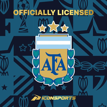 Icon Sports Officially Licensed Argentine Football Association Lionel Messi Soccer Ball - AFA189BL White Size 5