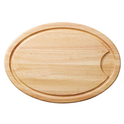 Rachael Ray Pantryware Wooden Cutting Board/Wooden Serving Board, Oval - 14 Inch, Brown