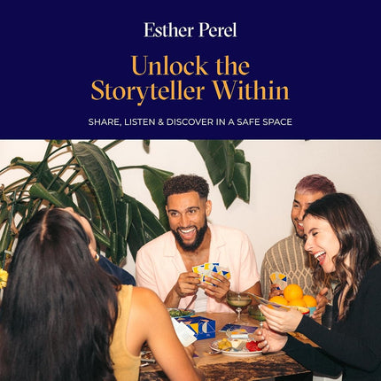 ESTHER PEREL Where Should We Begin Game of Stories - Interactive Conversation Cards for Couples, Friends & Co-Workers - 200 Cards & Dice - 2-6 Player Card Games