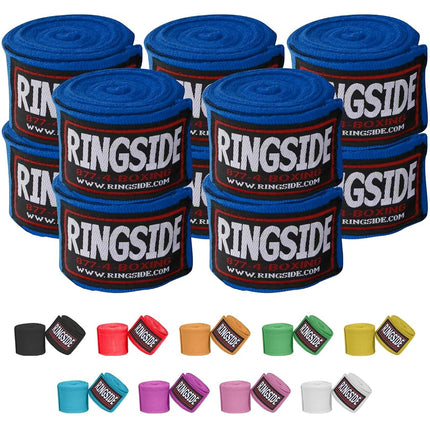 Ringside Mexican Style Boxing Hand Wraps (5 Pairs Pack), Blue