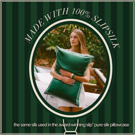 Slip Silk Queen Pillowcase, The Green | 100% Pure 22 Momme Mulberry Silk