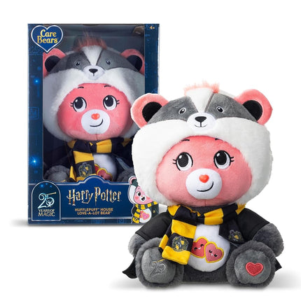 Care Bears x Harry Potter Hufflepuff Love-A-Lot Bear 30cm Hoodie Plush – Premium Hogwarts House Collectible, Ages 4+, Yellow and Black