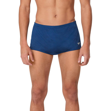 Speedo Men's Swimsuit Square Leg Poly Mesh Training Suit Navy