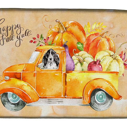 Caroline's Treasures CK2662DDM Fall Black Parti Cocker Spaniel Dish Drying Mat, Polyester, Multicolor