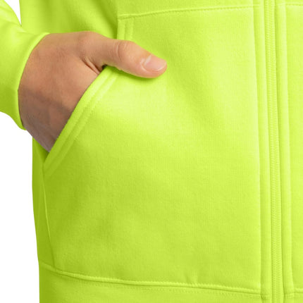 Fruit of the Loom Men's Eversoft Fleece Hoodies, Pullover, Moisture Wicking & Breathable, Sizes S-4x Hooded Sweatshirt, Safety Green Full Zip, Medium