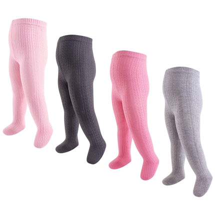 Hudson Baby baby-girls Cotton Rich Tights, Coral C