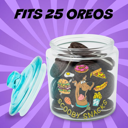 Silver Buffalo Scooby Doo Scooby Snacks, Glass Jar with Lid