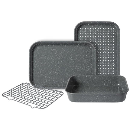 Oster Greystone Premium PFA Free Non-Stick 4 Piece Toaster Oven Carbon Steel Bakerware Set