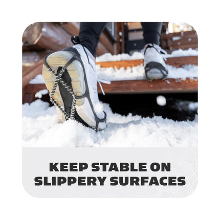 Yaktrax Walk Traction Cleats for Walking on Snow and Ice (1 Pair), X-Small , Black