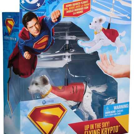 DC Comics, SUPERMAN Up in the Sky! Flying Krypto, RC Toys and Remote Control Toys for Kids, 19-cm Hovering Superdog, For Ages 4 and Up
