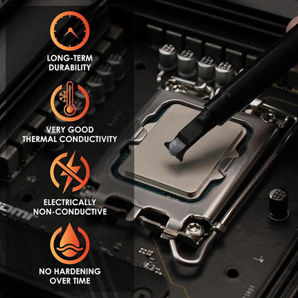 Thermal Grizzly - Aeronaut - 3.9 Gram/1.5 ml - High Performance Thermal Paste - Ideal Entry Level Thermal Grease - Compatible with Most Cooling Solutions CPU/GPU/PS4/PS5/Xbox