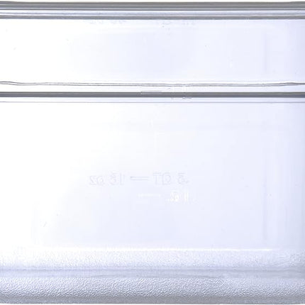 Carlisle FoodService Products StorPlus Food Storage Container 1/6 Size Food Pan for Serving and Storing Hot or Cold Food, 1.7 Qt, 1 Count, Clear