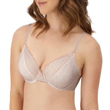 Maidenform Women's T-Shirt, Comfort Devotion Underwire, Full Coverage Bras, Opaque, Moving Texture/Gloss, 38C