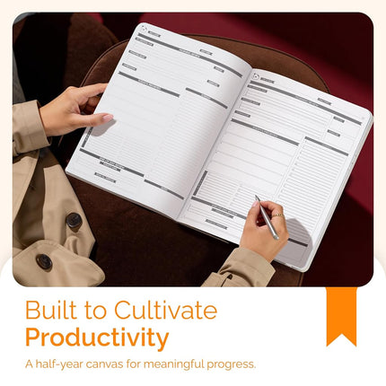 Panda Planner Pro - Best Daily Planner for Happiness & Productivity - 8.5 x 11 Softcover - Undated Day - Guaranteed to Get You Organized - Gratitude & Goals Journal (Orange)