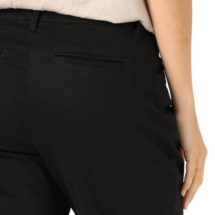 Lee Women's Relaxed Fit Straight-Leg Jean, Black, 16 US