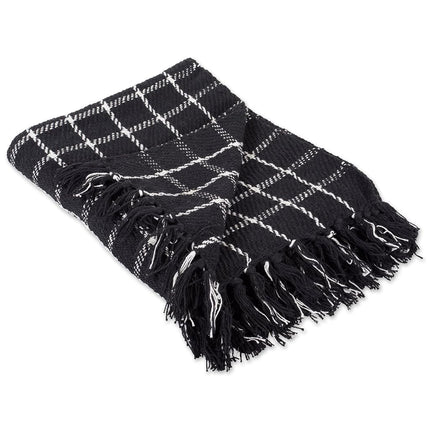 DII Transitional Checked Plaid Woven Throw, 50x60,