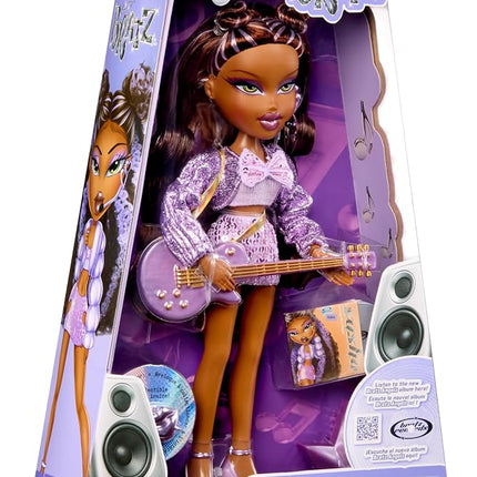 Bratz Pop Starz Sasha - Fashion Doll with Collectable Charm, Outfit and Music Accessories, Purple