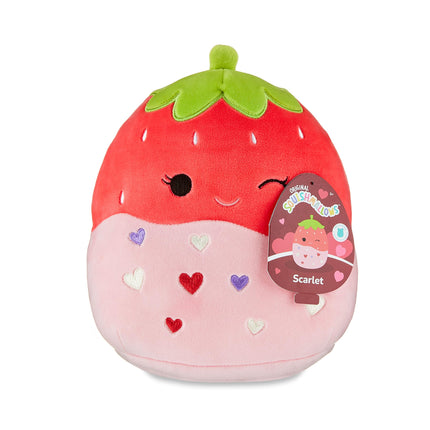 Squishmallows 8" Scarlet la Fresa Peluche de San Valentín - con Licencia Oficial Kellytoy - Juguete de Peluche Coleccionable Suave y Blandito - Añade a tu Equipo - Regalo para Niños y Niñas - 8 Pulgadas
